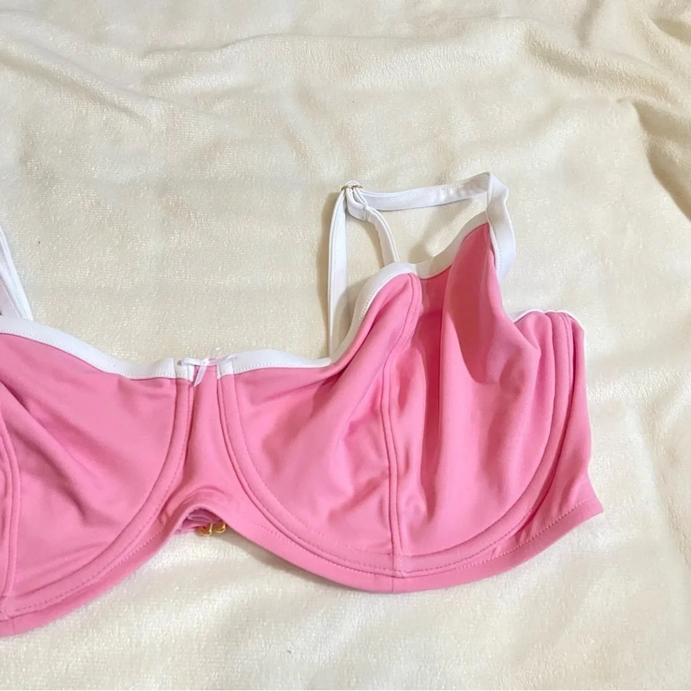 New! Frankie's Bikinis x PINK BUTTERCUP Bikini Top pink 1530